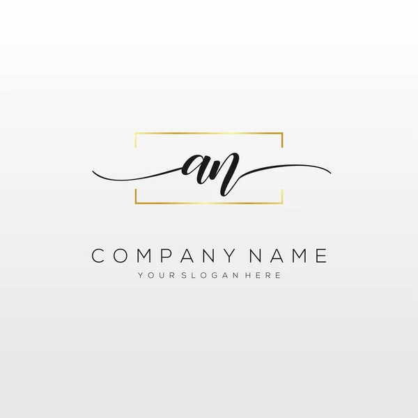 Initial Handwriting Logo Vector Logo Business Beauty Fashion Another — Stock Vector