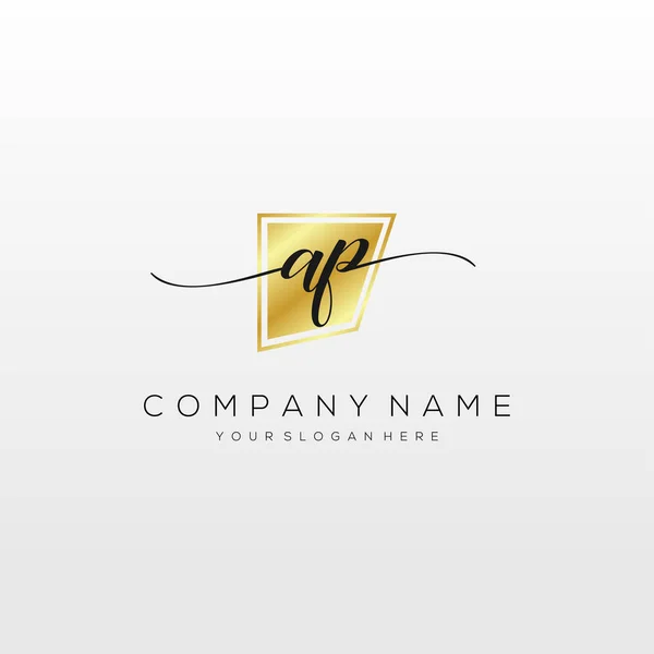 Inicial Handwriting Logo Vetor Logotipo Para Negócios Beleza Moda Outro — Vetor de Stock