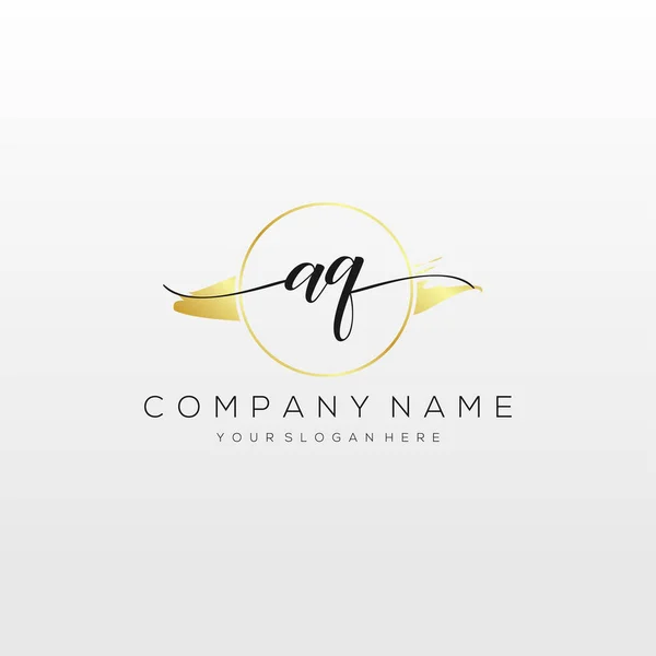 Initial Handwriting Logo Vector Logo Business Beauty Fashion Another — стоковый вектор