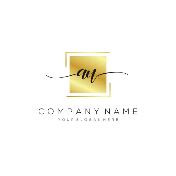 Initial Handwriting Logo Vector Logo Business Beauty Fashion Another — Stock Vector