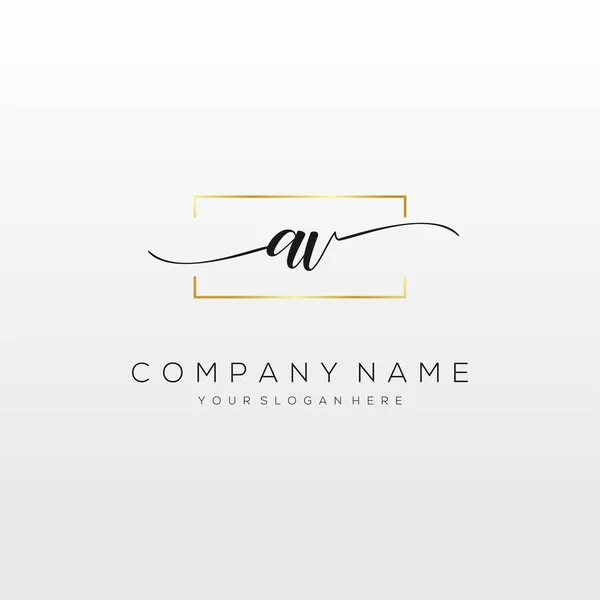 Initial Handwriting Logo Vektor Logo Für Unternehmen Schönheit Mode Und — Stockvektor