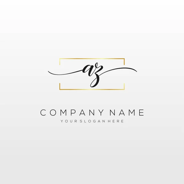 Initial Handwriting Logo Vector Logo Business Beauty Fashion Another — Stock Vector