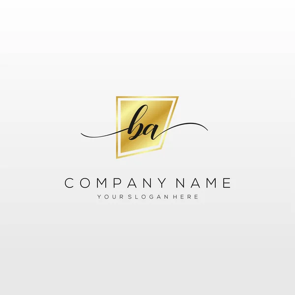 Handwriting Inicial Logotipo Vetor Logotipo Para Negócios Beleza Moda Outro —  Vetores de Stock