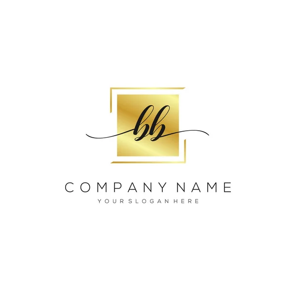 Initial Handwriting Logo Vector Logo Business Beauty Fashion Another — Stock Vector