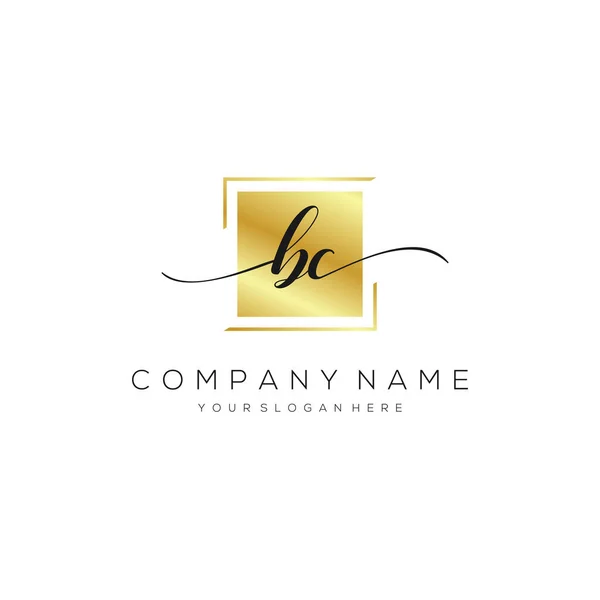 Initial Handwriting Logo Vector Logo Business Beauty Fashion Another — Stock Vector