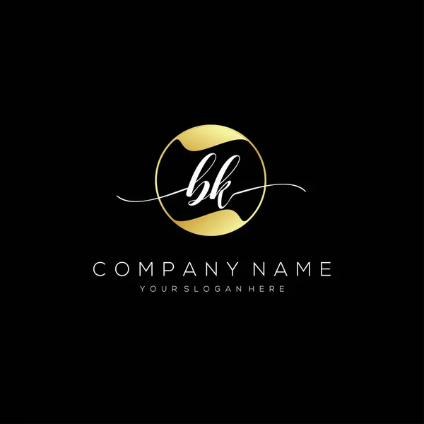 Initial Handwriting Logo Vector Logo Business Beauty Fashion Another — Stock Vector