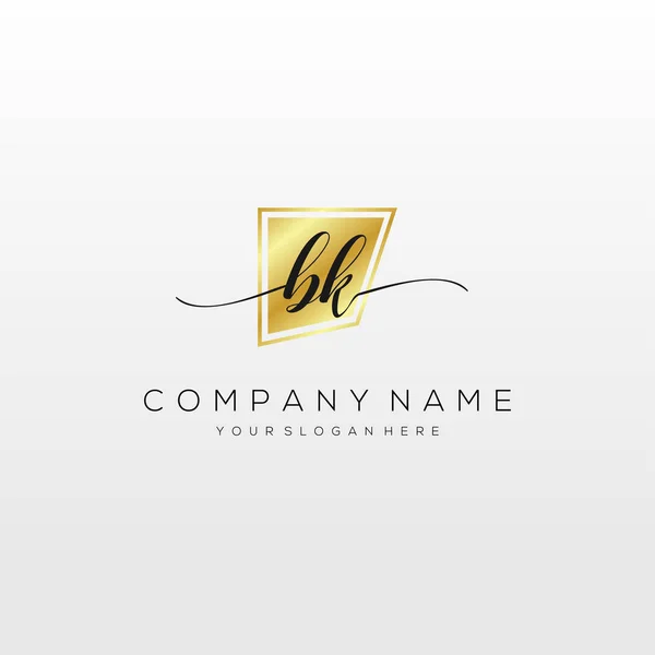 Inledande Handstil Logotyp Vektor Logotyp För Företag Skönhet Mode Och — Stock vektor