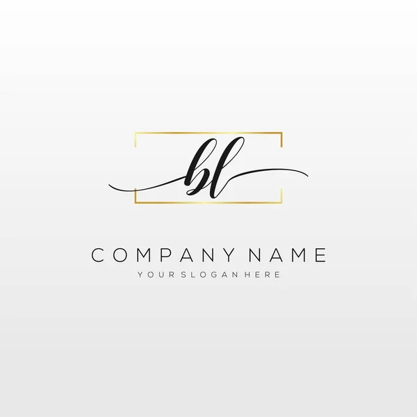 Inicial Handwriting Logo Vetor Logotipo Para Negócios Beleza Moda Outro —  Vetores de Stock