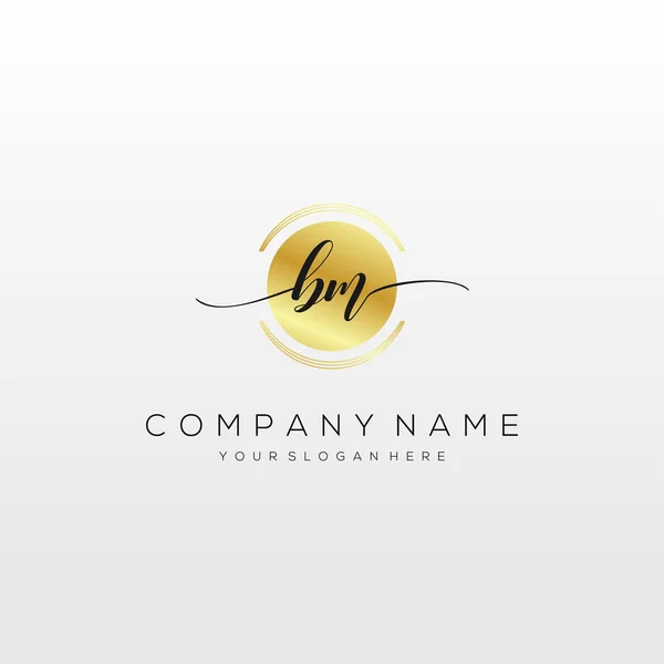 Initial Handwriting Logo Vector Logo Business Beauty Fashion Another — Stock Vector