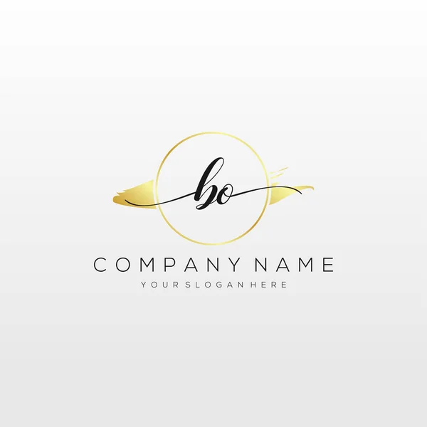 Initial Manuscrit Logo Vecteur Logo Pour Les Entreprises Beauté Mode — Image vectorielle