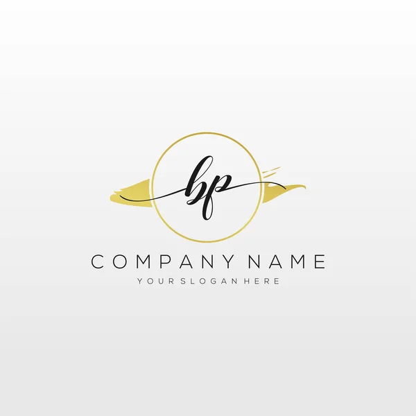 Vetor Inicial Logotipo Escrita Manual Logotipo Para Negócio Beleza Moda —  Vetores de Stock