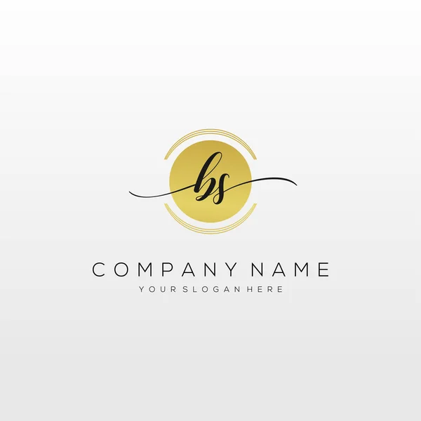 Vetor Inicial Logotipo Escrita Manual Logotipo Para Negócio Beleza Moda — Vetor de Stock