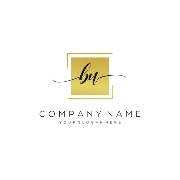 Initial Handwriting Logo Vector Logo Business Beauty Fashion Another — Stock Vector