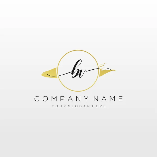 Inicial Handwriting Logotipo Vetor Logotipo Para Negócios Beleza Moda Outro —  Vetores de Stock