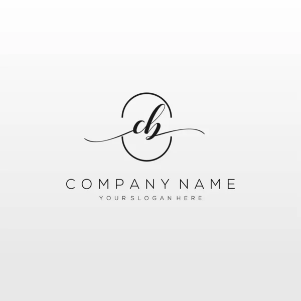 Inicial Handwriting Logo Vetor Logotipo Para Negócios Beleza Moda Outro —  Vetores de Stock