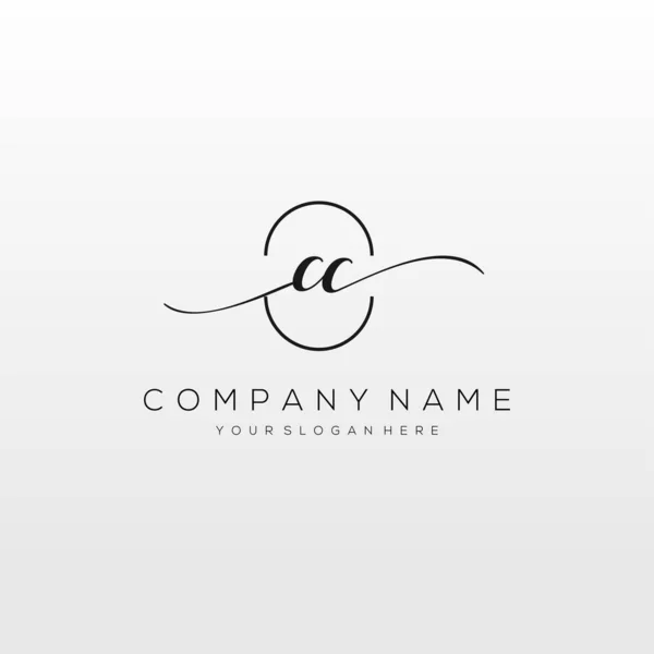 Αρχικό Διάνυσμα Λογότυπο Γραφής Λογότυπο Για Τις Επιχειρήσεις Την Ομορφιά — Διανυσματικό Αρχείο