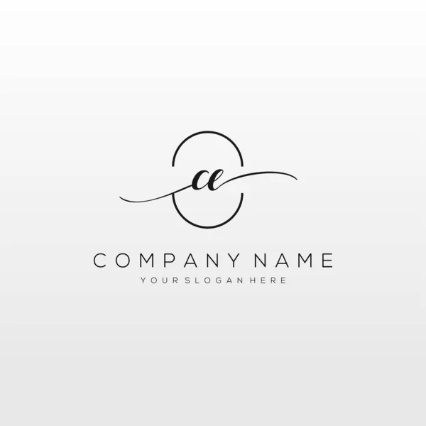 Inicial Handwriting Logotipo Vetor Logotipo Para Negócios Beleza Moda Outro —  Vetores de Stock