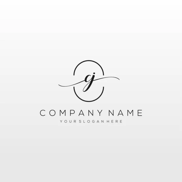 Inicial Handwriting Logotipo Vetor Logotipo Para Negócios Beleza Moda Outro —  Vetores de Stock