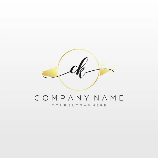 Inicial Handwriting Logotipo Vetor Logotipo Para Negócios Beleza Moda Outro —  Vetores de Stock