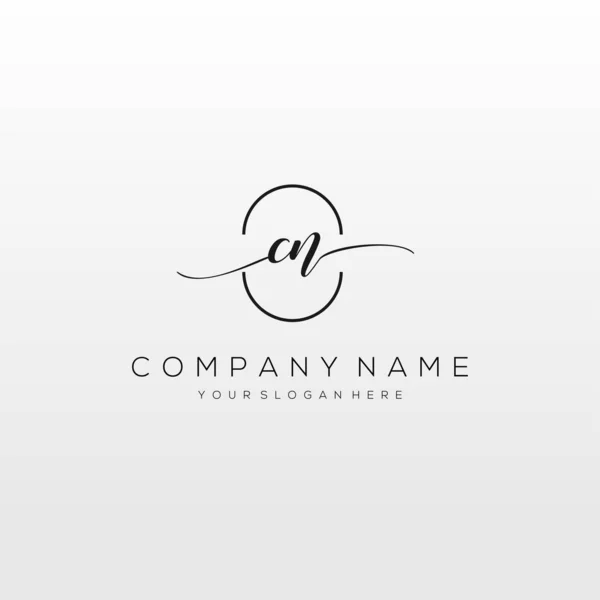 Initial Handwriting Logo Vector Logo Business Beauty Fashion Another — Stock vektor