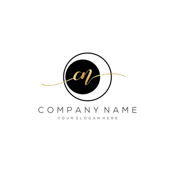 Initial Handwriting Logo Vector Logo Business Beauty Fashion Another — Stock vektor