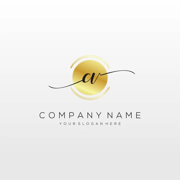 Initial Handwriting Logo Vector Logo Business Beauty Fashion Another — Stock vektor