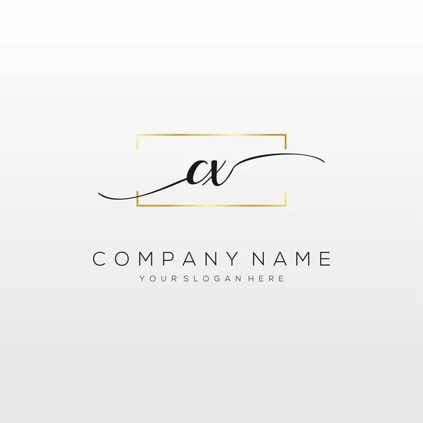 Vector Inicial Del Logotipo Escritura Mano Logotipo Para Negocio Belleza — Archivo Imágenes Vectoriales