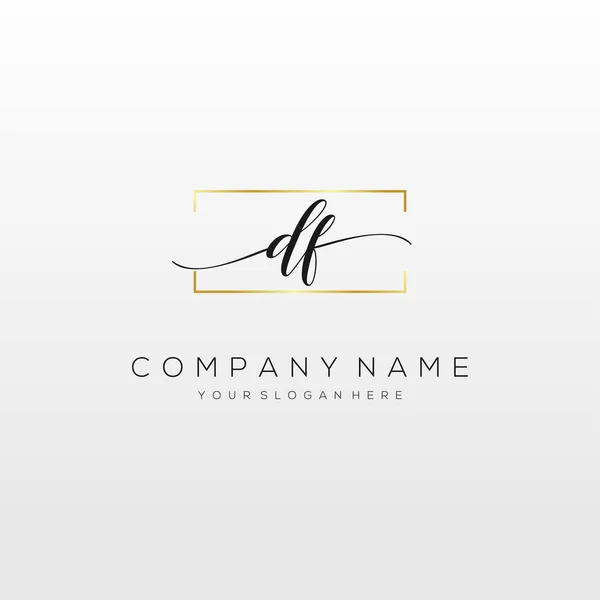 Eerste Handschrift Logo Vector Logo Business Schoonheid Mode Nog Een — Stockvector