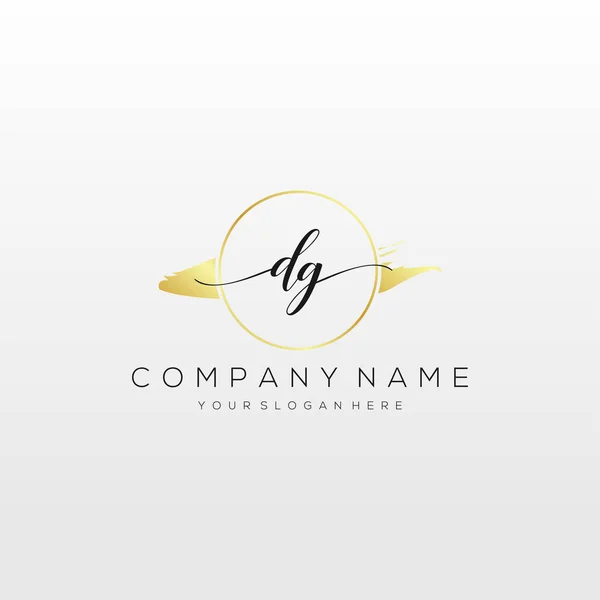 Initial Handwriting Logo Vector Logo Business Beauty Fashion Another — Stockový vektor