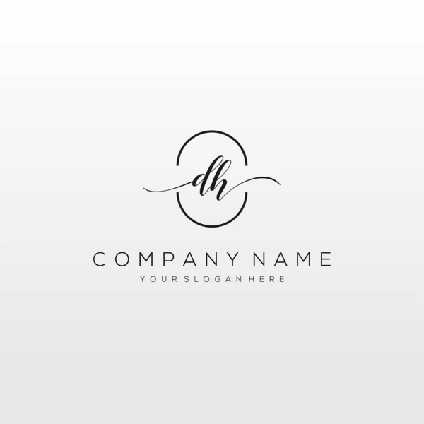 Inicial Handwriting Logotipo Vetor Logotipo Para Negócios Beleza Moda Outro — Vetor de Stock