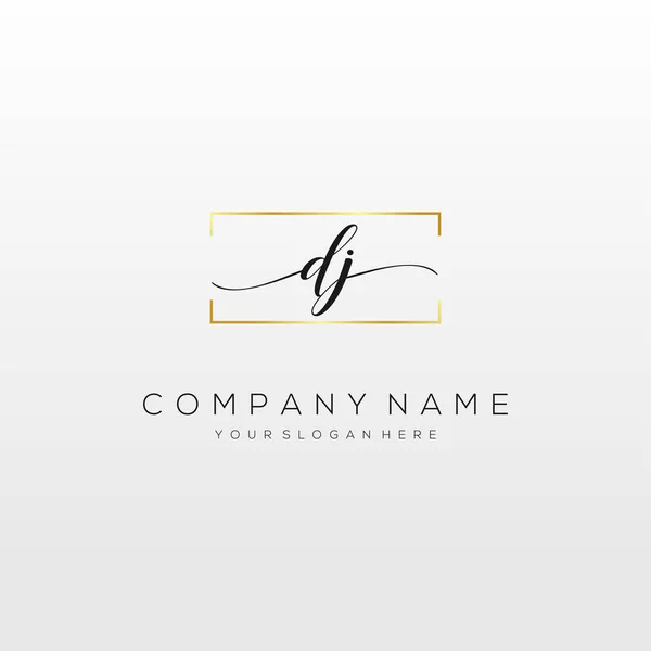 Inicial Handwriting Logo Vetor Logotipo Para Negócios Beleza Moda Outro — Vetor de Stock