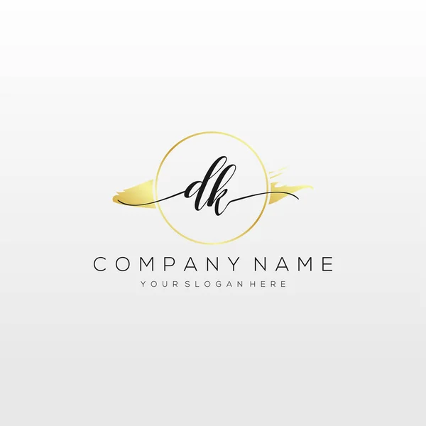 Inicial Handwriting Logotipo Vetor Logotipo Para Negócios Beleza Moda Outro —  Vetores de Stock