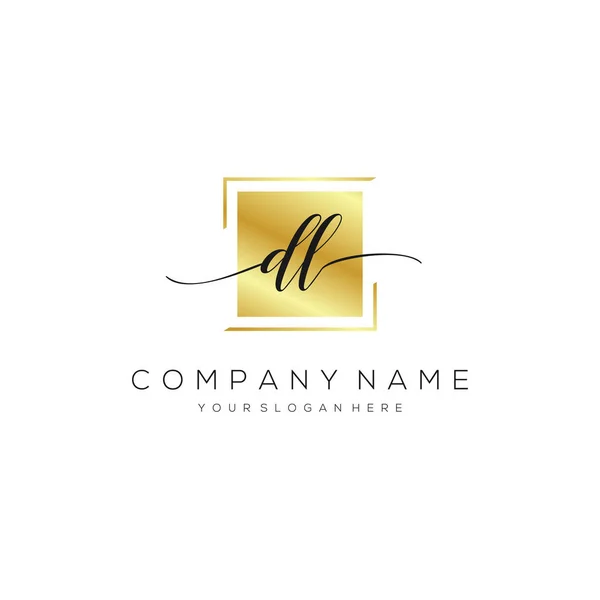 Inicial Handwriting Logo Vetor Logotipo Para Negócios Beleza Moda Outro —  Vetores de Stock