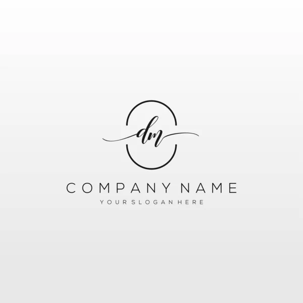 Inicial Handwriting Logotipo Vetor Logotipo Para Negócios Beleza Moda Outro —  Vetores de Stock