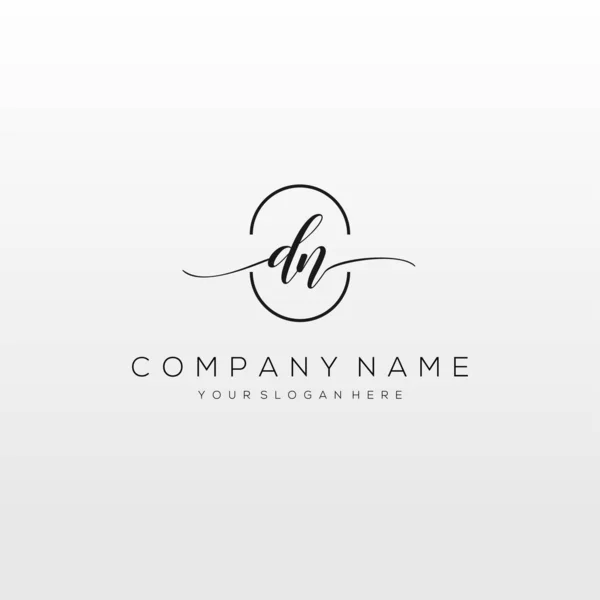 Initial Handwriting Logo Vector Logo Business Beauty Fashion Another — Stock Vector