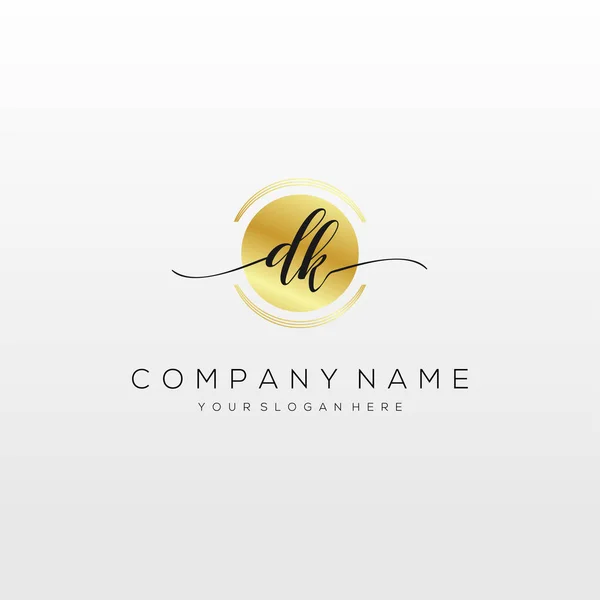 Inicial Handwriting Logotipo Vetor Logotipo Para Negócios Beleza Moda Outro — Vetor de Stock