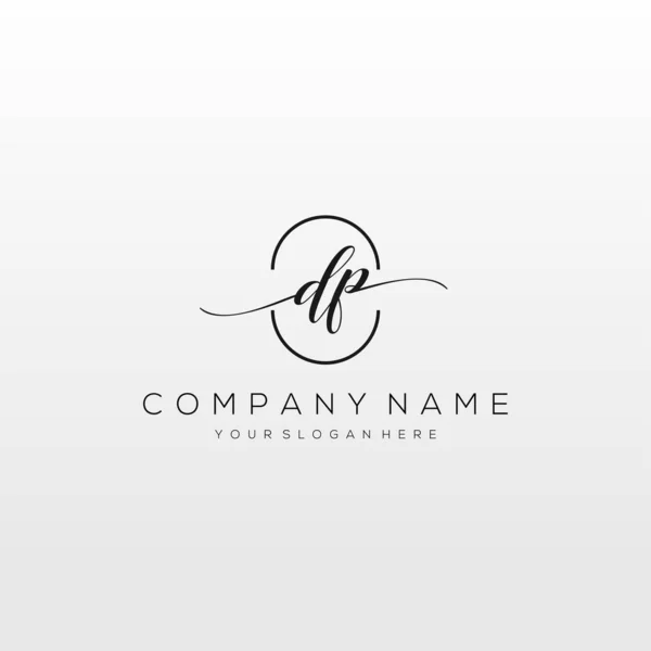 Initial Handwriting Logo Vector Logo Business Beauty Fashion Another — Stock Vector