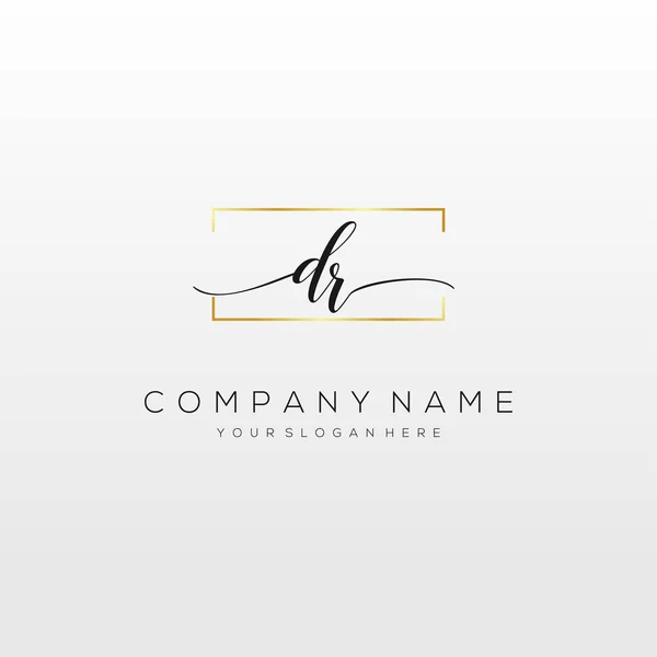 Inicial Handwriting Logotipo Vetor Logotipo Para Negócios Beleza Moda Outro —  Vetores de Stock