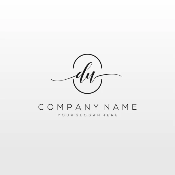 Inicial Handwriting Logotipo Vetor Logotipo Para Negócios Beleza Moda Outro — Vetor de Stock