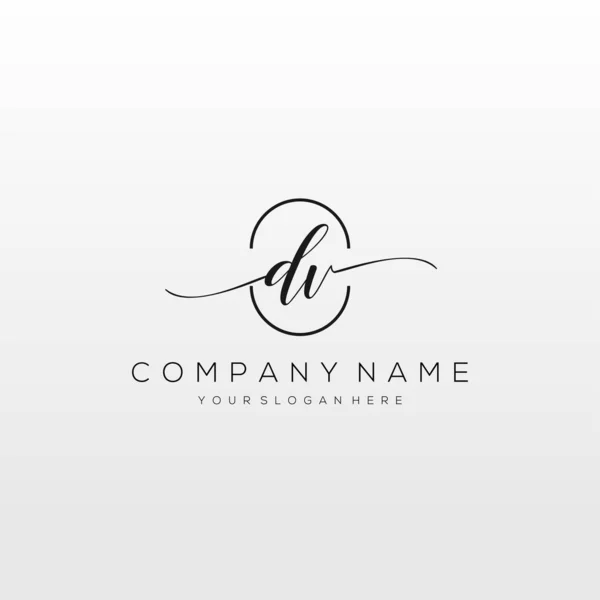 Initial Handwriting Logo Vector Logo Business Beauty Fashion Another — Stock Vector