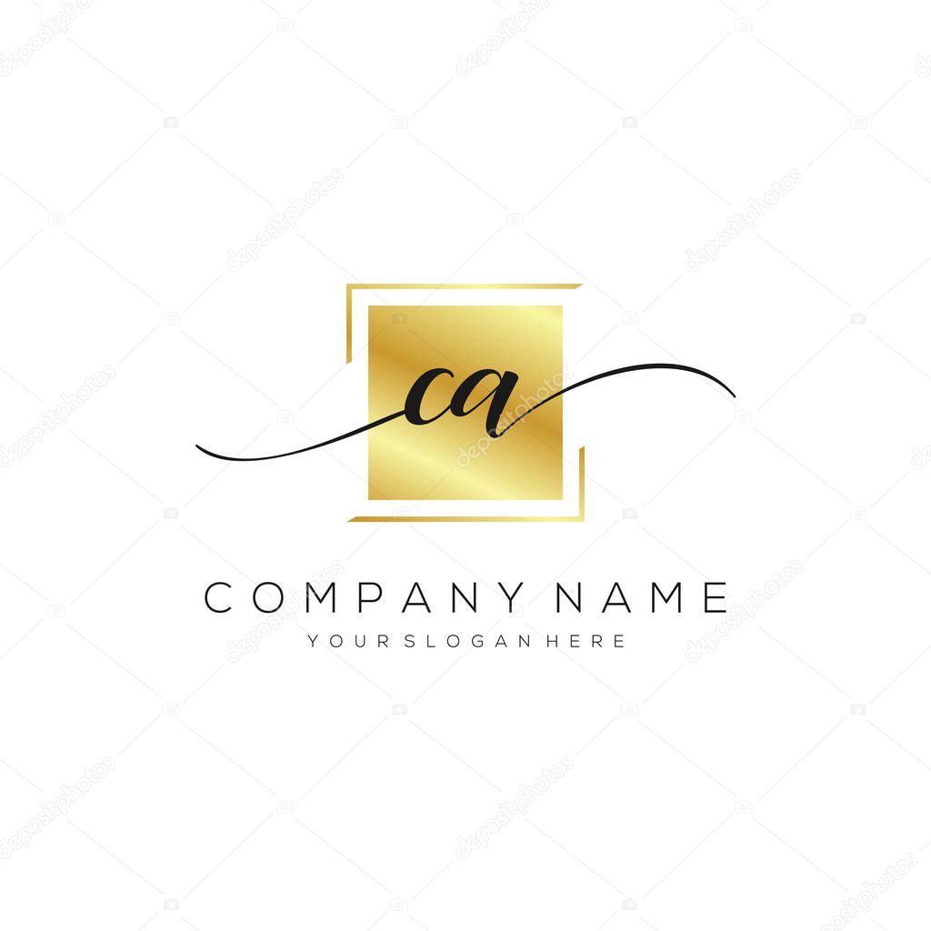 CA Initial Handwriting Logo vector, Logo For Business, Beauty, Fashion And Another.