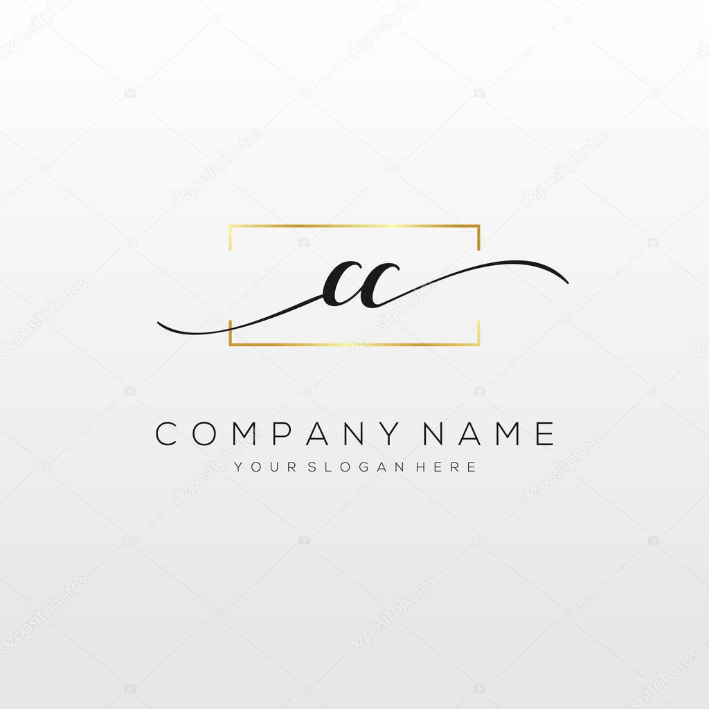 CC Initial Handwriting Logo vector, Logo For Business, Beauty, Fashion And Another.
