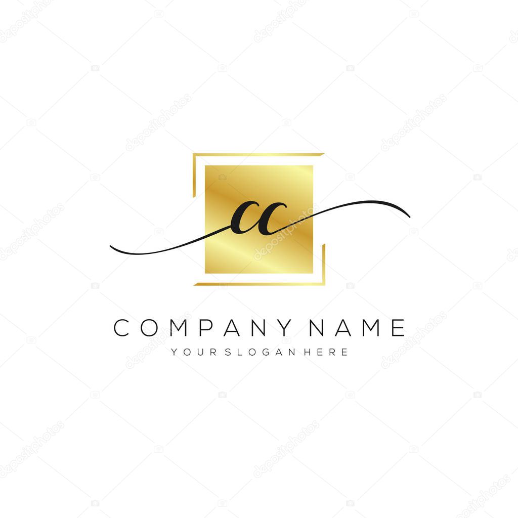CC Initial Handwriting Logo vector, Logo For Business, Beauty, Fashion And Another.