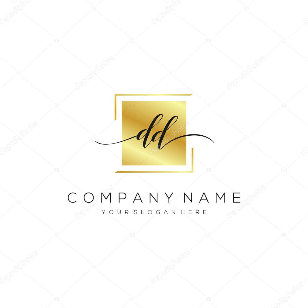 DD Initial Handwriting Logo vector, Logo For Business, Beauty, Fashion And Another.
