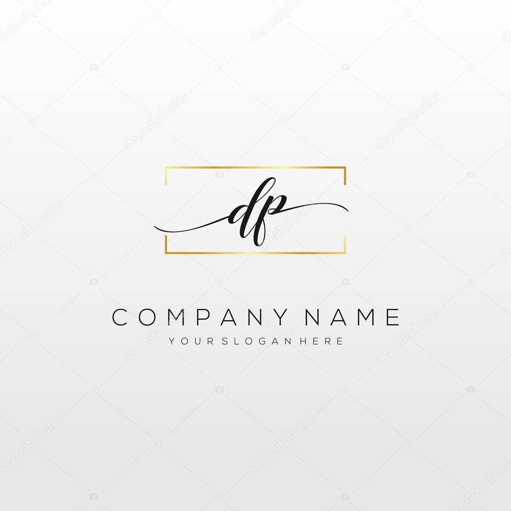 DP Initial Handwriting Logo vector, Logo For Business, Beauty, Fashion And Another.