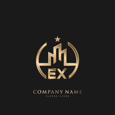 Eski Harf Emlak Konutları Logo İşletme, İnşaat ve Mimarlık Vektörü