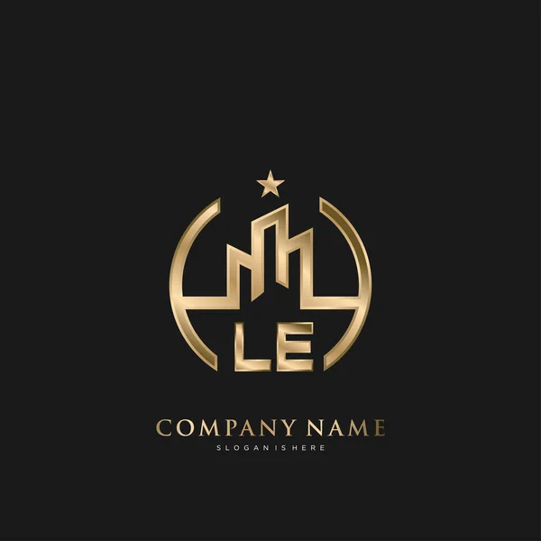 Initial Letter Real Estate Luxury House Logo Vector Business Building — Stock Vector