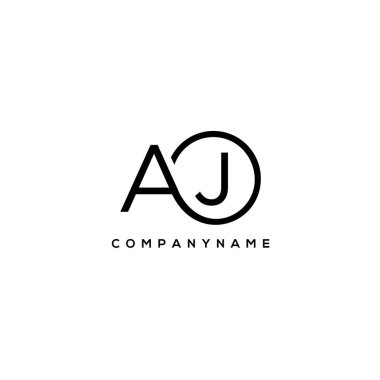 Çember Şablon Vektörlü Aj Harf Logosu.