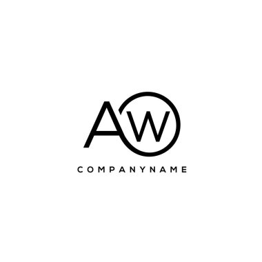 Çember Şablon Vektörlü İlk Harf Logosu.