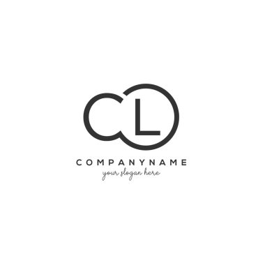 Çember Şablon Vektörlü CI İlk Harf Logosu.
